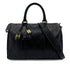 CHANEL VINTAGE BICOLORE BOSTON SHOULDER BAG BLACK LEATHER 90298331 - PURPOSE