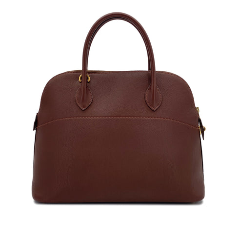 HERMES BOLIDE 35 MARRON FONCE TOGO HAND SHOULDER BAG □A GHW 90298333 - PURPOSE