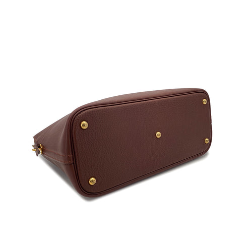 HERMES BOLIDE 35 MARRON FONCE TOGO HAND SHOULDER BAG □A GHW 90298333 - PURPOSE