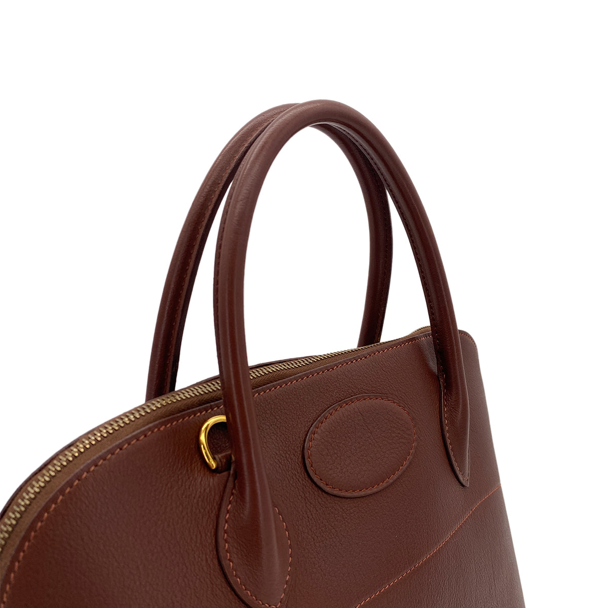 HERMES BOLIDE 35 MARRON FONCE TOGO HAND SHOULDER BAG □A GHW 90298333