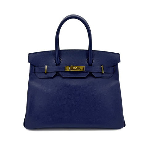 HERMES BIRKIN 30 BLUE SAPHIR EPSOM HAND BAG X GHW 90298336 - PURPOSE