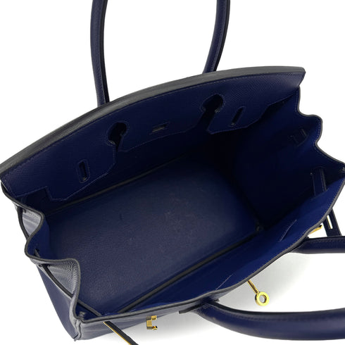 HERMES BIRKIN 30 BLUE SAPHIR EPSOM HAND BAG X GHW 90298336 - PURPOSE