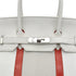 HERMES BIRKIN CLUB 35 WHITE GRIS PERLE SANGUINE TAURILLON CLEMENCE LIZARD HAND BAG □P SHW 90298337 - PURPOSE