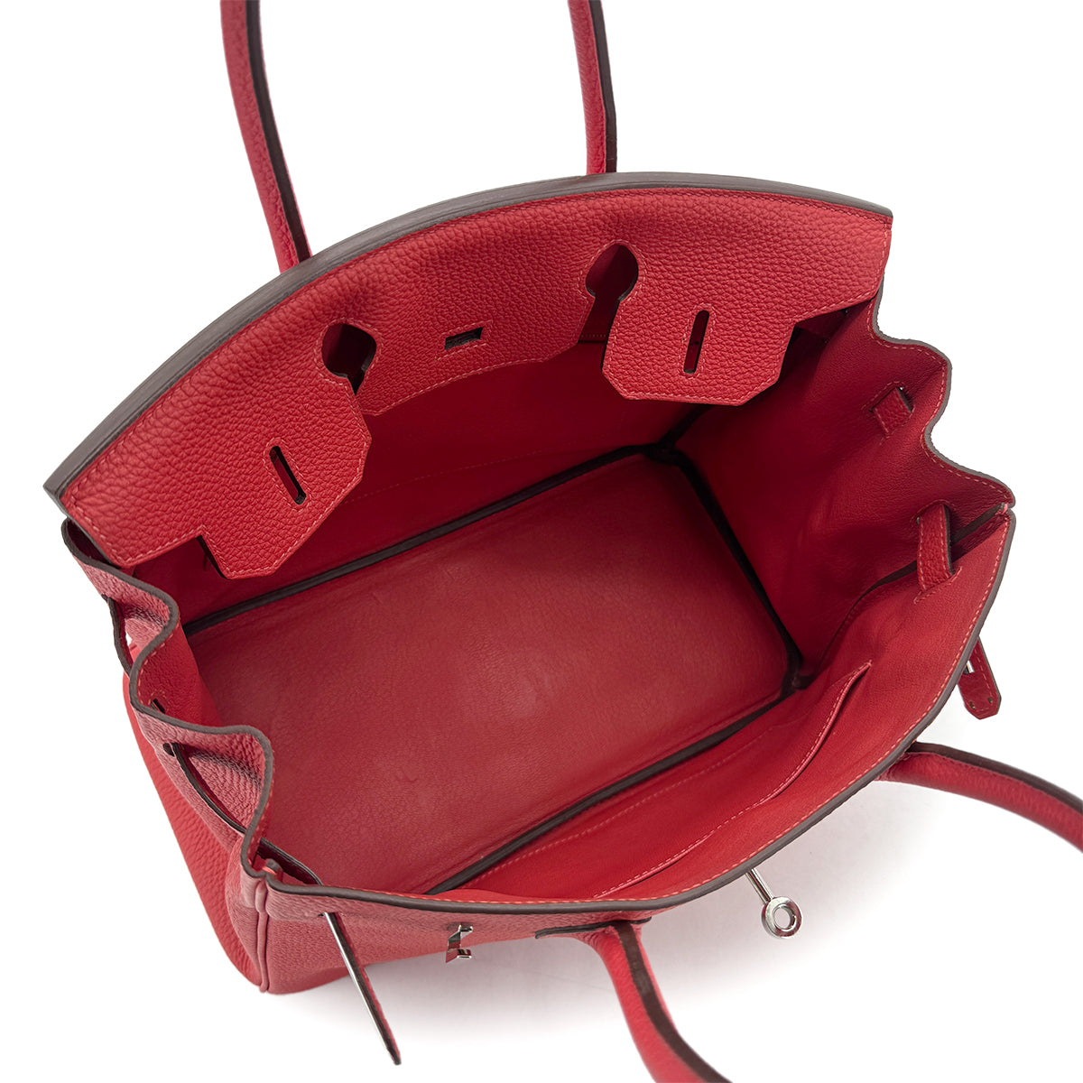 HERMES BIRKIN 30 ROUGE PIVOINE TOGO HAND BAG □R SHW 90298338