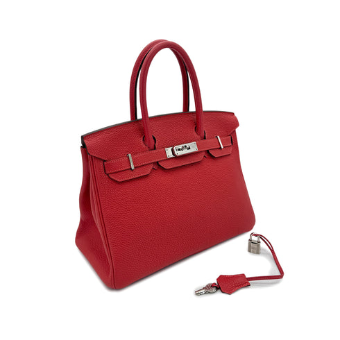 HERMES BIRKIN 30 ROUGE PIVOINE TOGO HAND BAG □R SHW 90298338 - PURPOSE