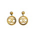 CHANEL VINTAGE EARRINGS BIG COCOMARK ACCESSORY GOLD 93A 90298339