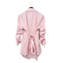 CHANEL COCOMARK GATHERED SLEEVEES STRIPED TERRY CLOTH JACKET PINK WHITE COTTON 38 P60 RTW 90298341