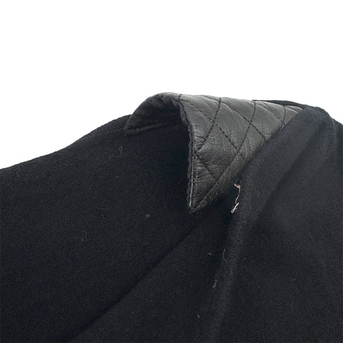 CHANEL COCO BUTTON MATELASSE LAMB SKIN POCKET LONG SLEEVE KNIT DRESS WOOL 38 P44 RTW 90298342