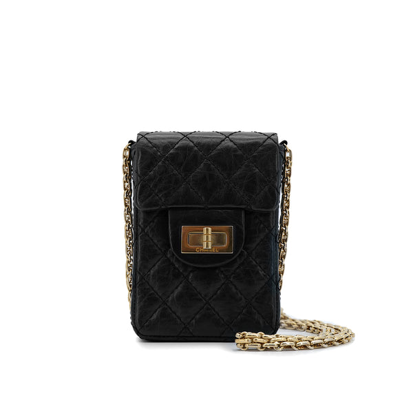 CHANEL VINTAGE MATELASSE CHAIN SHOULDER BAG BLACK LEATHER 90298437