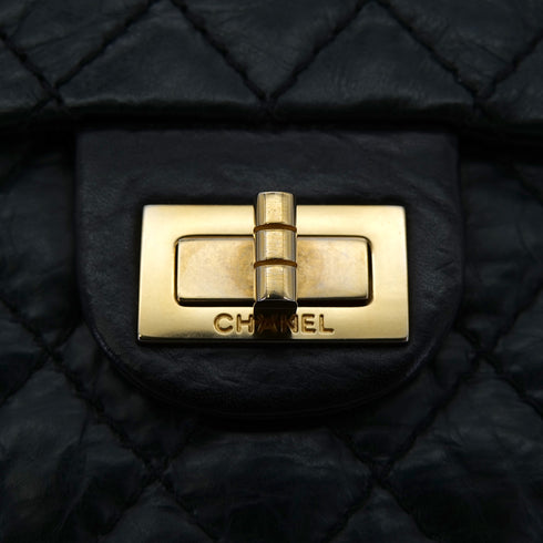 CHANEL VINTAGE MATELASSE CHAIN SHOULDER BAG BLACK LEATHER 90298437