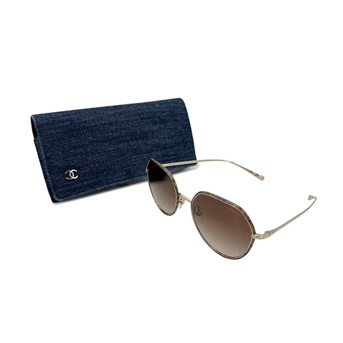 CHANEL SUNGLASSES COCOMARK BROWN GOLD EYEWEAR 90298688 - PURPOSE