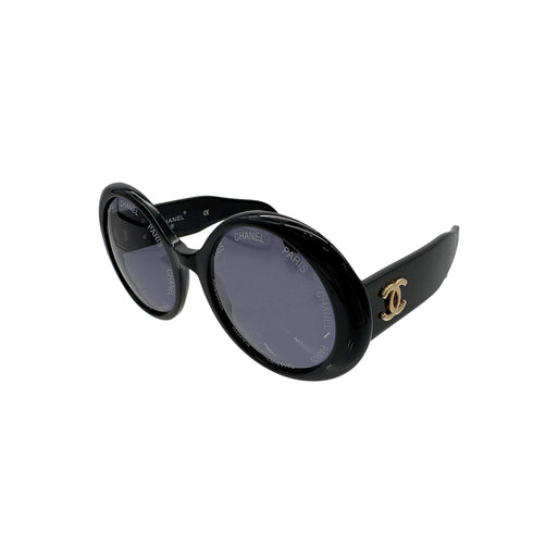 CHANEL SUNGLASSES LOGO COCOMARK ROUND BLACK EYEWEAR 90298693 - PURPOSE