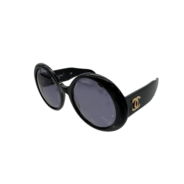 CHANEL SUNGLASSES LOGO COCOMARK ROUND BLACK EYEWEAR 90298693 - PURPOSE