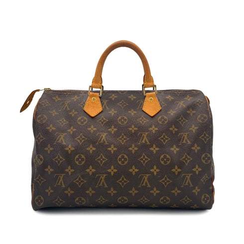 LOUIS VUITTON MONOGRAM SPEEDY 35 HAND BAG BROWN M41524 90298697