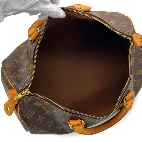 LOUIS VUITTON MONOGRAM SPEEDY 35 HAND BAG BROWN M41524 90298697