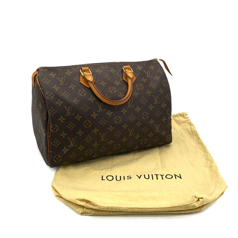 LOUIS VUITTON MONOGRAM SPEEDY 35 HAND BAG BROWN M41524 90298697