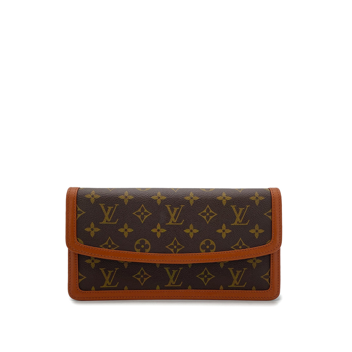 LOUIS VUITTON MONOGRAM POCHETTE DAME GM CLUTCH BAG BROWN M51810 90298698