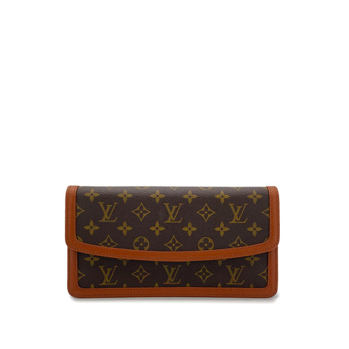 LOUIS VUITTON MONOGRAM POCHETTE DAME GM CLUTCH BAG BROWN M51810 90298698 - PURPOSE