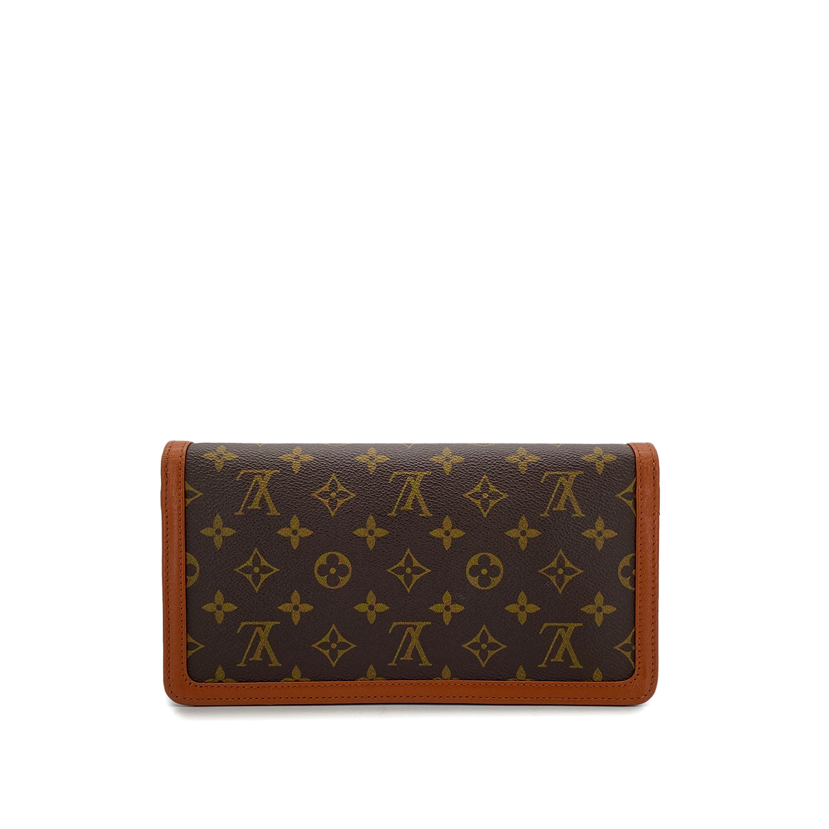 LOUIS VUITTON MONOGRAM POCHETTE DAME GM CLUTCH BAG BROWN M51810 90298698