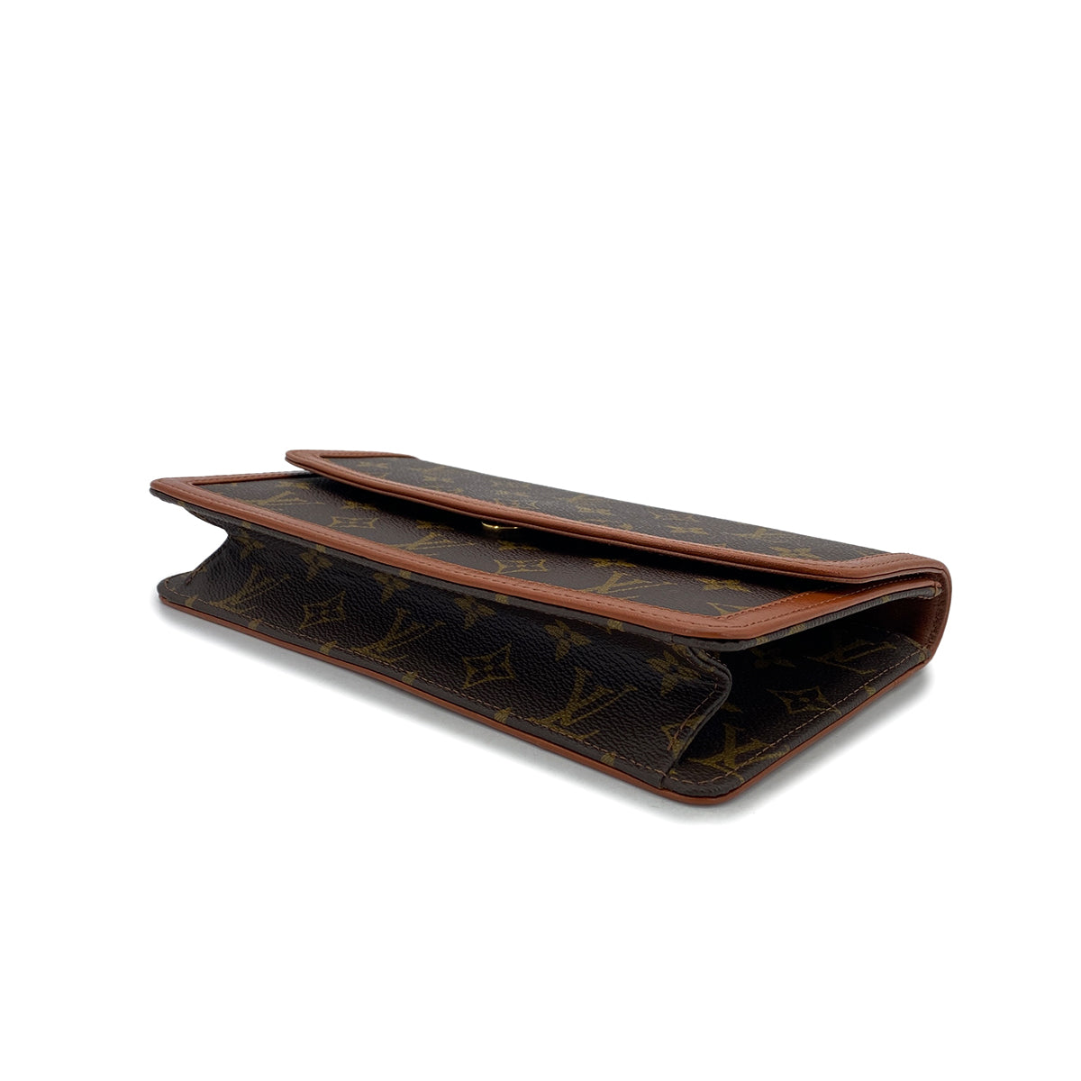 LOUIS VUITTON MONOGRAM POCHETTE DAME GM CLUTCH BAG BROWN M51810 90298698