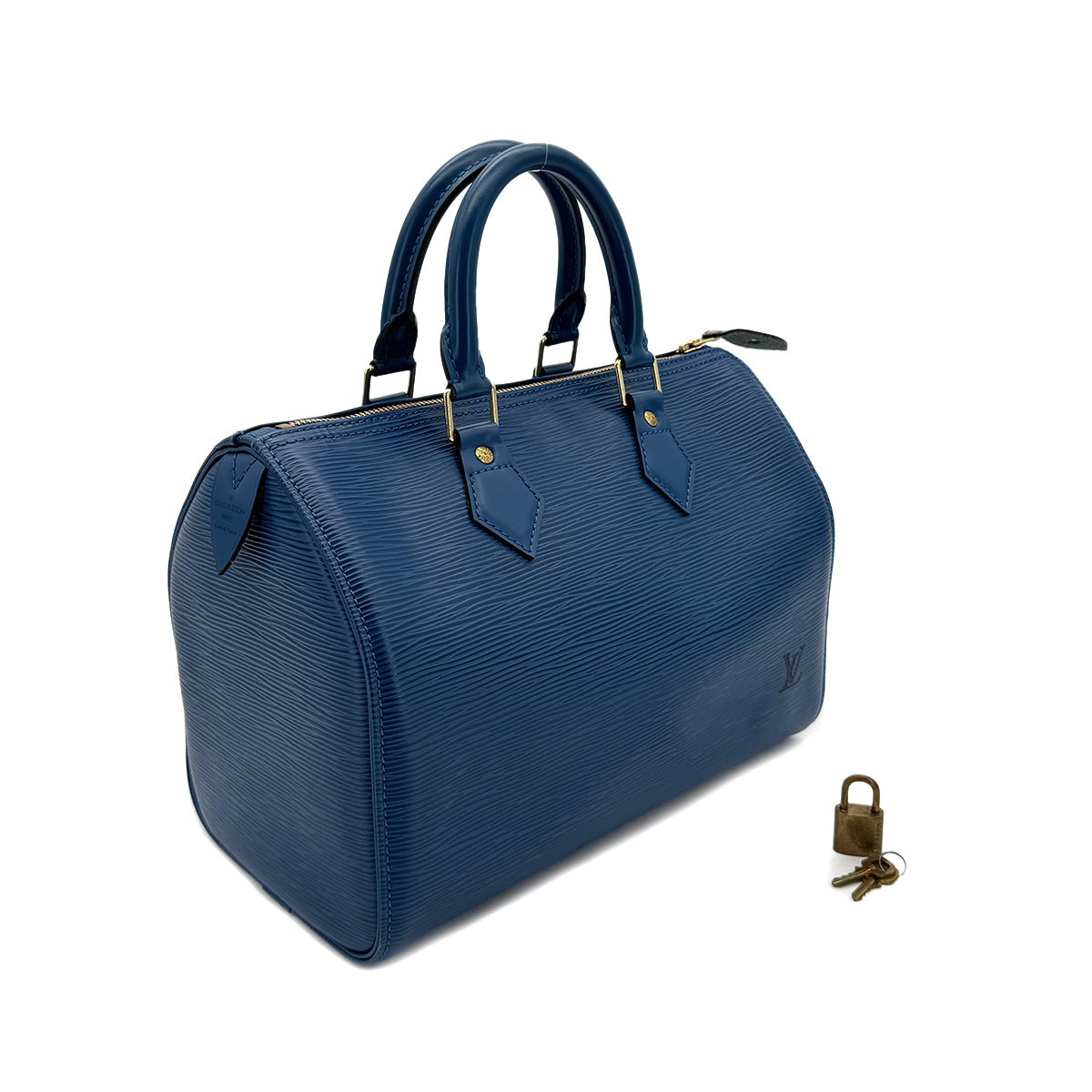 LOUIS VUITTON EPI SPEEDY 25 HAND BAG TOLEDO BLUE LEATHER M43015 90298699