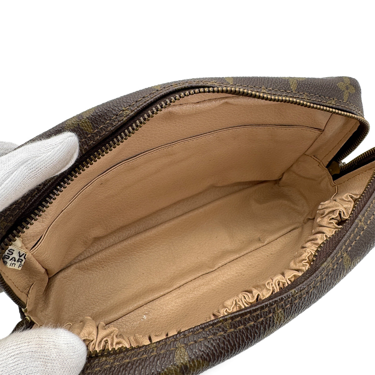 LOUIS VUITTON MONOGRAM TROUSSE TOILETTE 23 CLUTCH BAG BROWN M47524 90298704