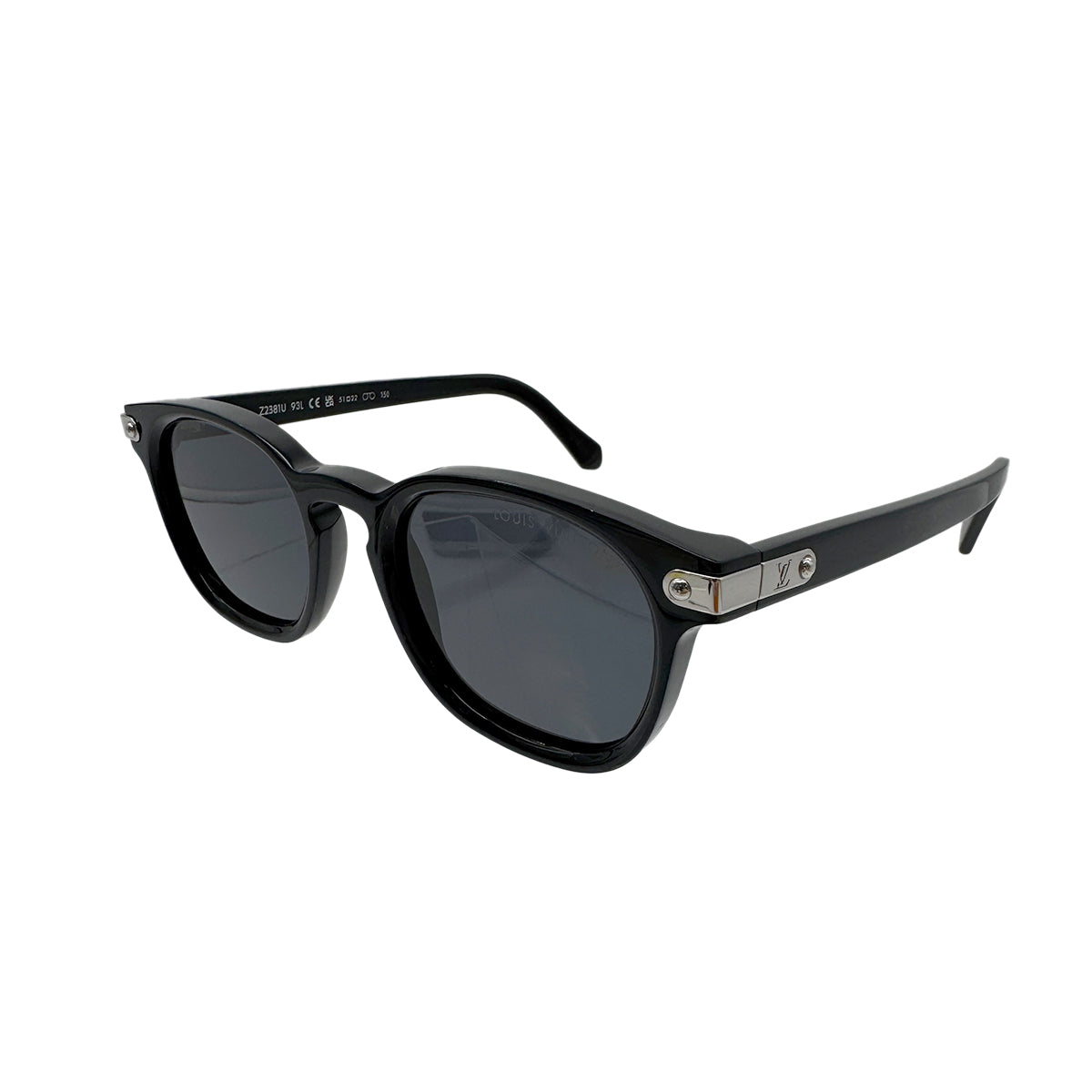 LOUIS VUITTON LV SIGNATURE SQUARE ROUND SUNGLASSES BLACK Z2381U 90298712