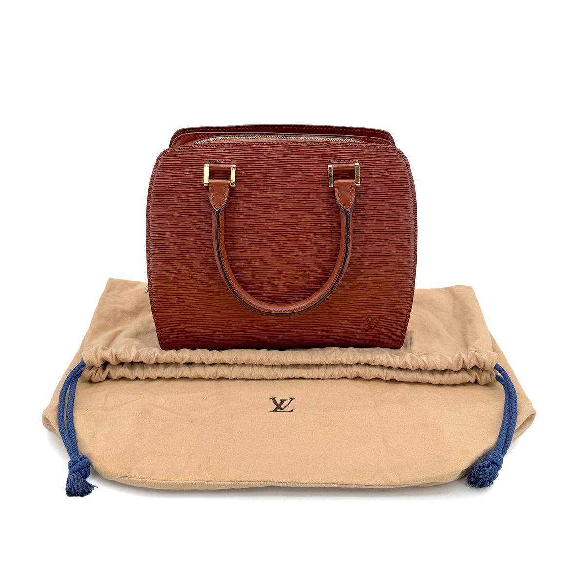 LOUIS VUITTON EPI PONT NEUF HAND BAG KENYA BRWON LEATHER M52053 90298714