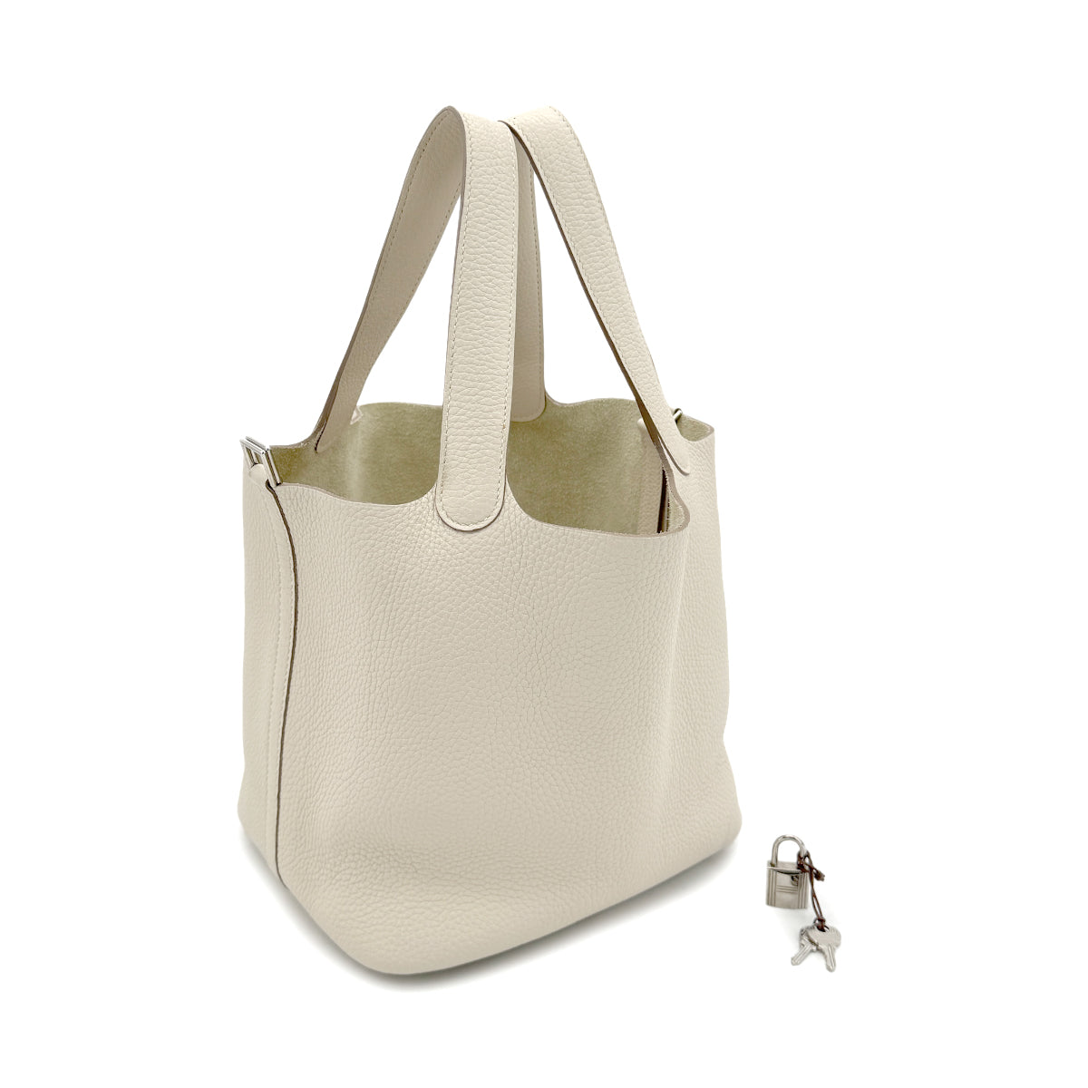 HERMES PICOTIN LOCK MM CRAIE TAURILLON CLEMENCE HAND BAG C SHW 90298715
