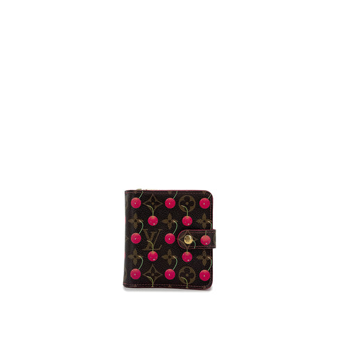 LOUIS VUITTON MONOGRAM CHERRY COMPACT ZIP BROWN RED M95005 90298723 - PURPOSE