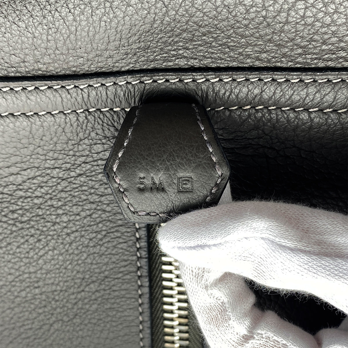 HERMES PLUME 45 GRAPHITE TAURILLON CLEMENCE HAND BAG □E SHW 90298724