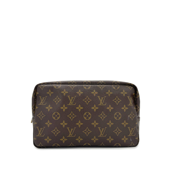 LOUIS VUITTON MONOGRAM TROUSSE TOILETTE 28 CLUTCH BAG BROWN M47522 90298726 - PURPOSE