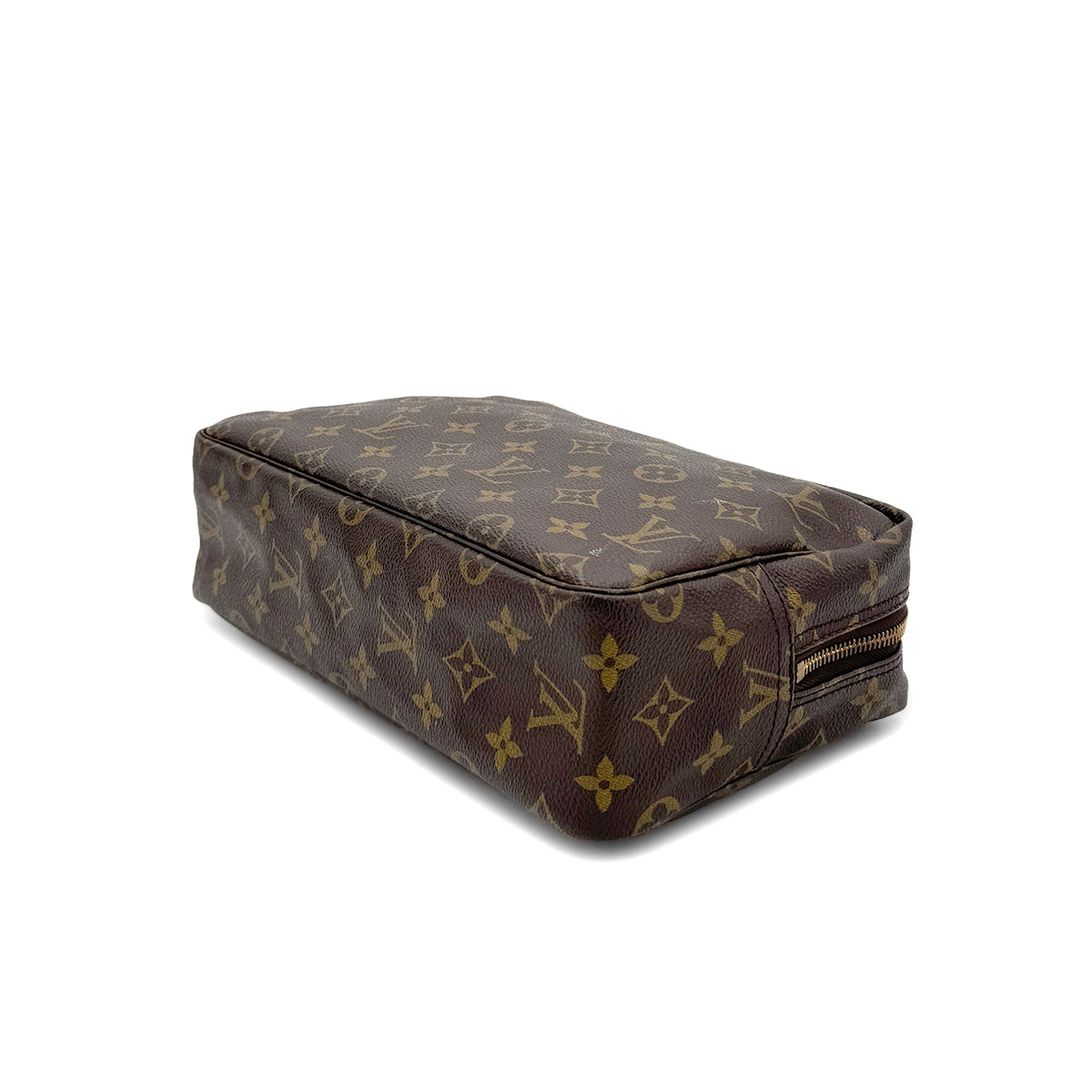 LOUIS VUITTON MONOGRAM TROUSSE TOILETTE 28 CLUTCH BAG BROWN M47522 90298726