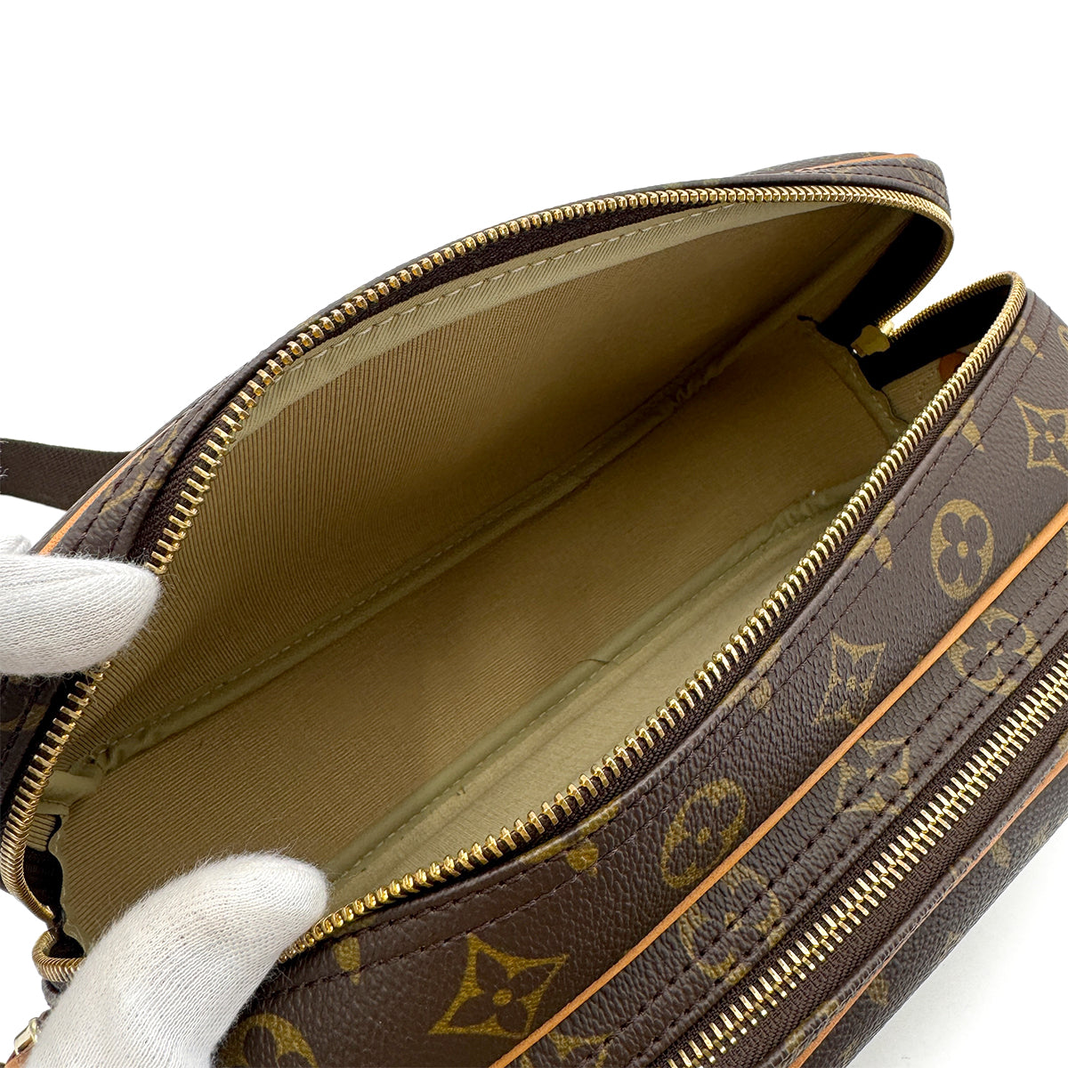 LOUIS VUITTON MONOGRAM REPORTER PM SHOULDER BAG BROWN M45254 90298728