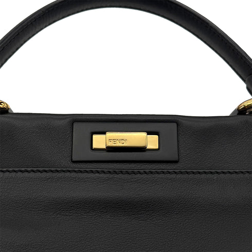 FENDI PEEKABOO REGULAR HAND SHOULDER BAG LEATHER NERO 8BN290 90298729 - PURPOSE