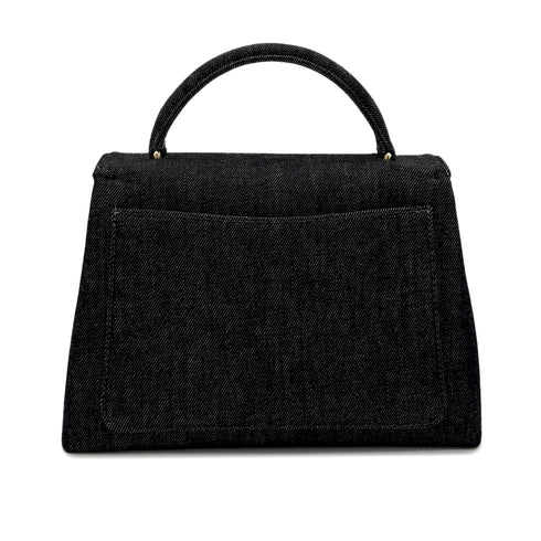 CHANEL VINTAGE HAND BAG BLACK DENIM 90298831 - PURPOSE
