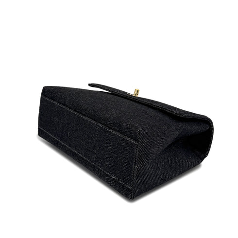 CHANEL VINTAGE HAND BAG BLACK DENIM 90298831 - PURPOSE