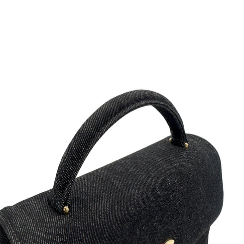 CHANEL VINTAGE HAND BAG BLACK DENIM 90298831 - PURPOSE
