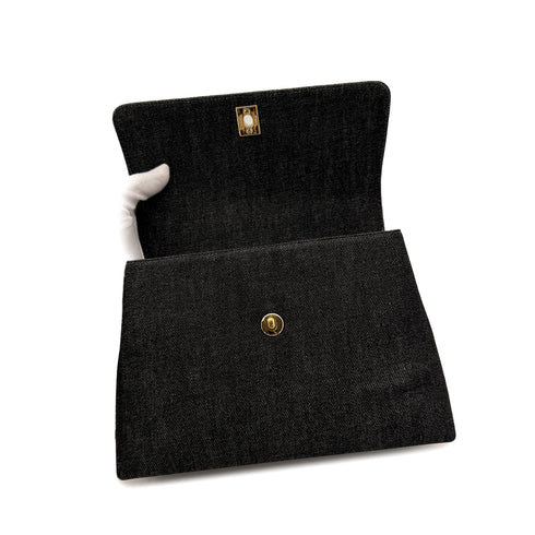 CHANEL VINTAGE HAND BAG BLACK DENIM 90298831 - PURPOSE
