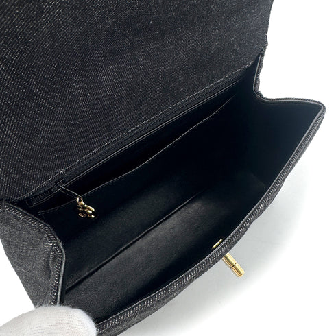 CHANEL VINTAGE HAND BAG BLACK DENIM 90298831 - PURPOSE