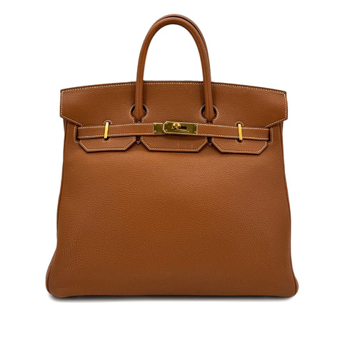 HERMES HAUT A COURROIES 32 GOLD TOGO HAND BAG □D GHW 90299049 - PURPOSE
