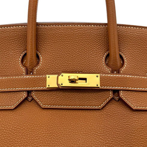 HERMES HAUT A COURROIES 32 GOLD TOGO HAND BAG □D GHW 90299049 - PURPOSE