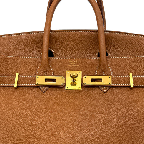 HERMES HAUT A COURROIES 32 GOLD TOGO HAND BAG □D GHW 90299049 - PURPOSE