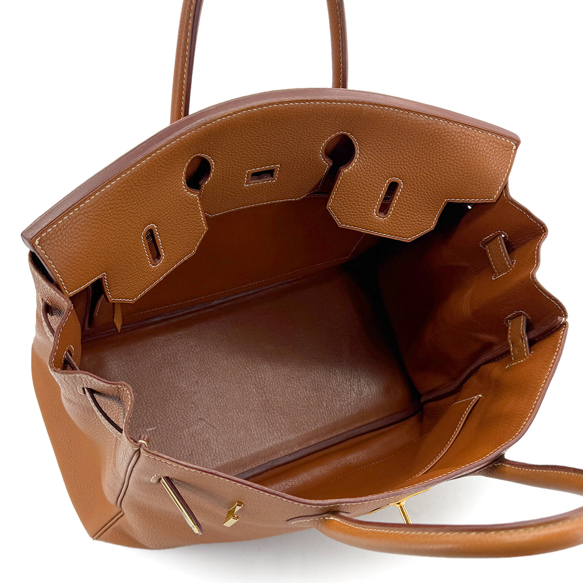 HERMES HAUT A COURROIES 32 GOLD TOGO HAND BAG □D GHW 90299049