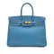 HERMES BIRKIN 35 BLUE JEAN COURCHEVEL HAND BAG □B GHW 90299053 - PURPOSE