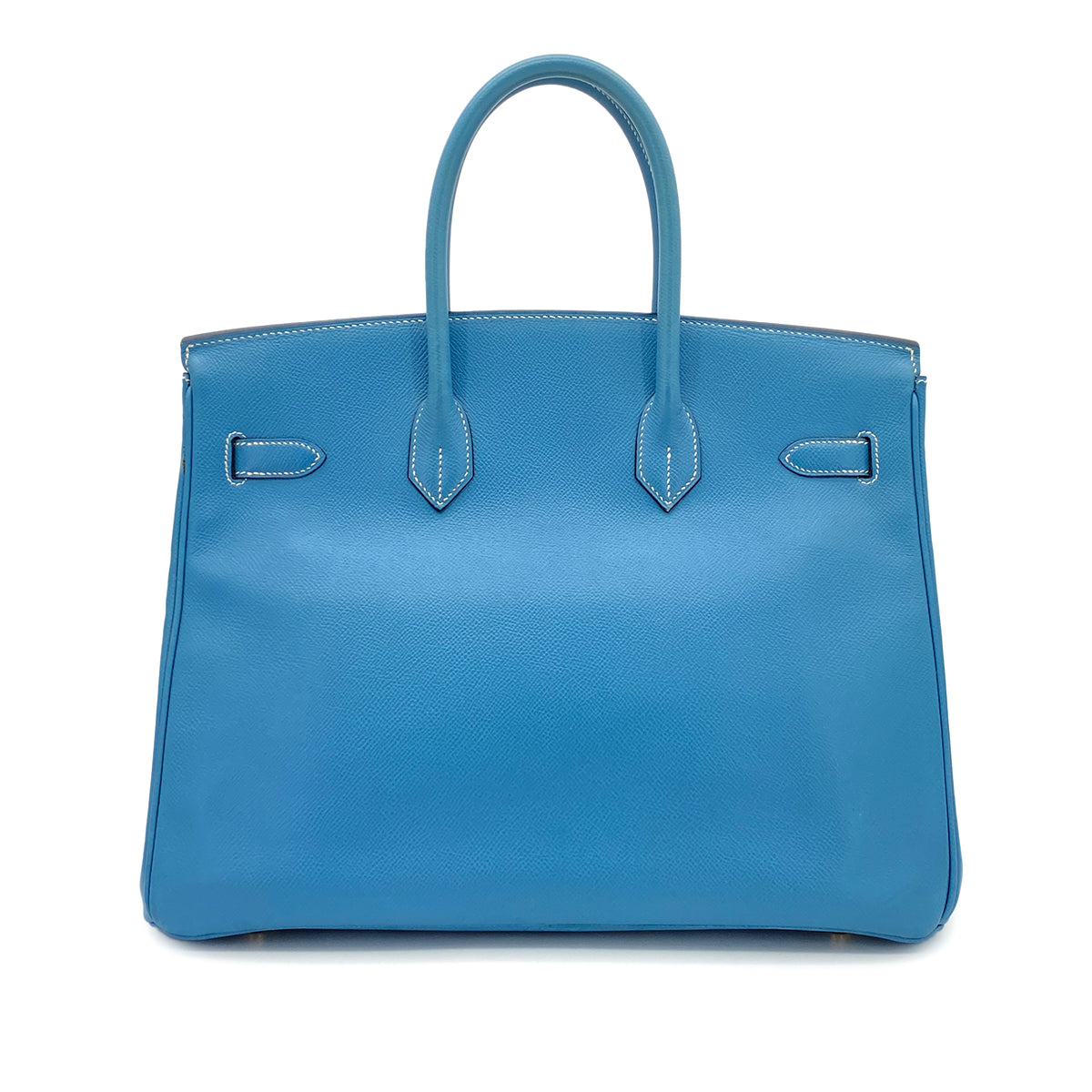 HERMES BIRKIN 35 BLUE JEAN COURCHEVEL HAND BAG □B GHW 90299053