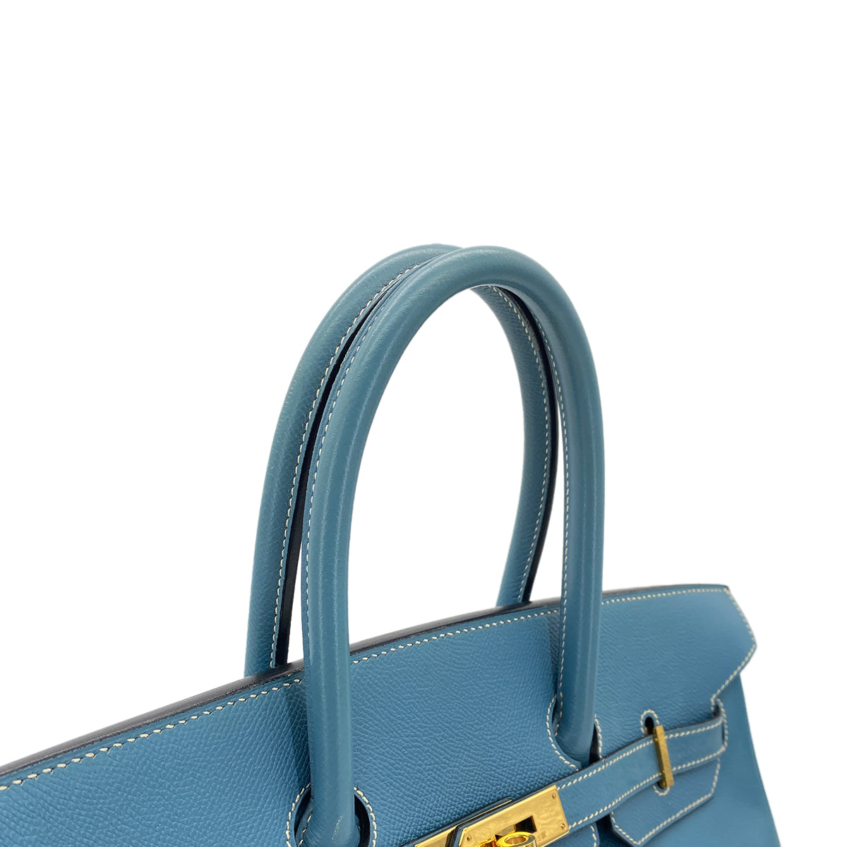 HERMES BIRKIN 35 BLUE JEAN COURCHEVEL HAND BAG □B GHW 90299053