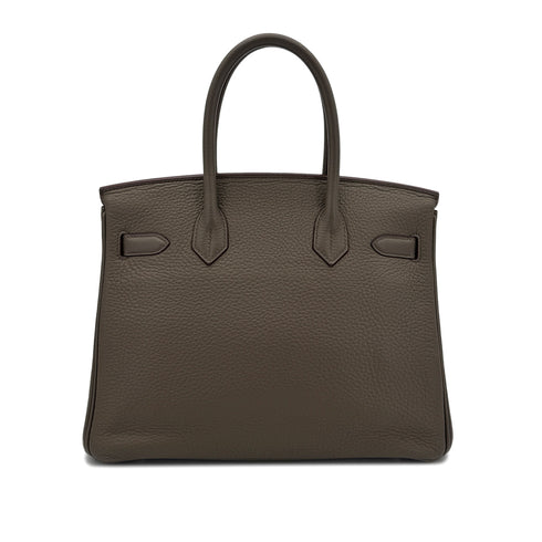HERMES BIRKIN CLUB 30 ETAIN GRAPHITE GRIS FONCE TAURILLON CLEMENCE LIZARD HAND BAG □O GHW 90299054 - PURPOSE