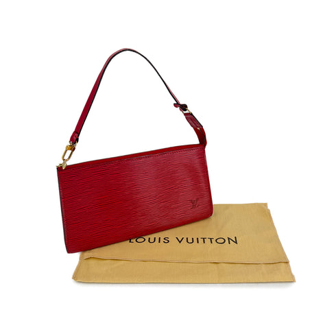 LOUIS VUITTON EPI POCHETTE ACCESSOIRES CLUTCH BAG CASTILIAN RED LEATHER M52947 90299057