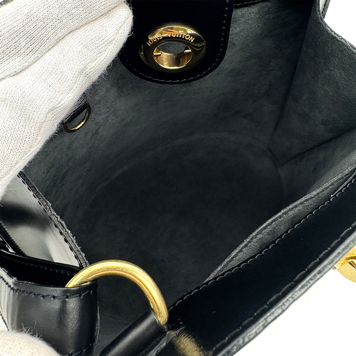 LOUIS VUITTON EPI CLUNY HAND SHOULDER BAG NOIR LEATHER M52252 90299062